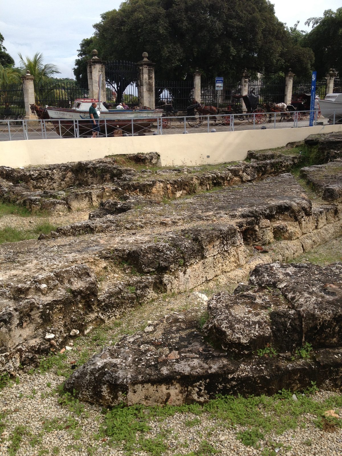 Portions of the original walled city.  Havana has been around 500 years, and the port was...